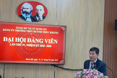 Đại hội Đảng bộ Trường THPT Huỳnh Thúc Kháng lần thứ IV “Đoàn kết – Dân chủ – Đổi mới – Sáng tạo – Phát triển”